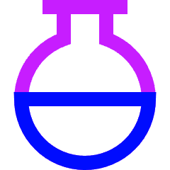 Circle Flask Icon from Sharp Neon Set
