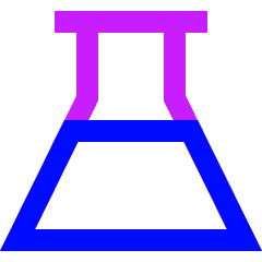Erlenmeyer Flask Icon from Sharp Neon Set