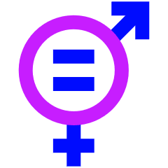 Gender Equality Icon from Sharp Neon Set