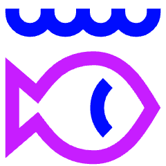 Life Below Water Icon from Sharp Neon Set