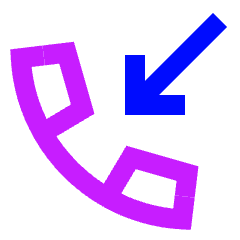 Incoming Call Icon from Sharp Neon Set