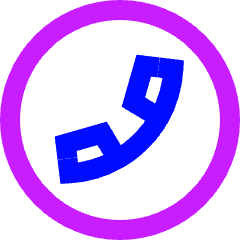 Phone Circle Icon from Sharp Neon Set