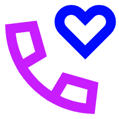 Phone Favorite Heart Icon from Sharp Neon Set