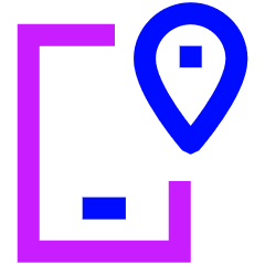 Phone Location Icon from Sharp Neon Set