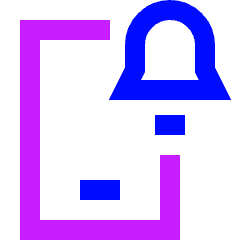 Phone Notification Icon from Sharp Neon Set