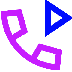 Phone Play Icon from Sharp Neon Set