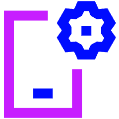 Phone Setting Bolt Nut Icon from Sharp Neon Set