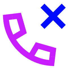 Reject Call Icon from Sharp Neon Set