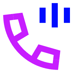 Voice Mail Phone Icon from Sharp Neon Set