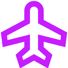 Airplane Enabled Icon from Sharp Neon Set