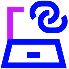 Laptop Personal Hotspot Icon from Sharp Neon Set