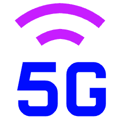 Cellular Network 5g Icon from Sharp Neon Set
