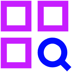 Application Search Icon from Sharp Neon Set