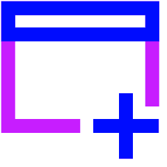 Browser Add Icon from Sharp Neon Set