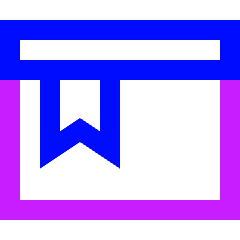 Browser Bookmark Icon from Sharp Neon Set