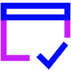 Browser Check Icon from Sharp Neon Set