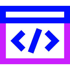 Browser Code 2 Icon from Sharp Neon Set