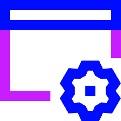 Browser Setting Cog Icon from Sharp Neon Set