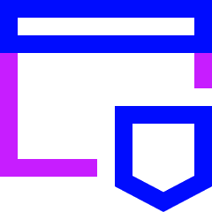 Browser Shield Icon from Sharp Neon Set