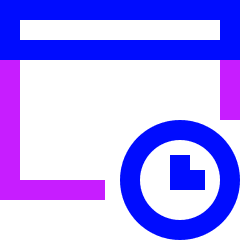 Browser Time Icon from Sharp Neon Set