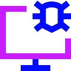Bug Virus Monitor Icon from Sharp Neon Set