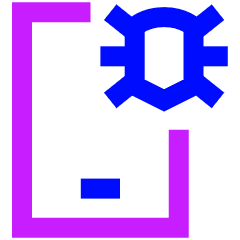 Bug Virus Phone Icon from Sharp Neon Set
