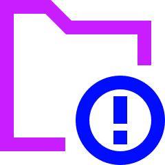 Threat Folder Icon from Sharp Neon Set