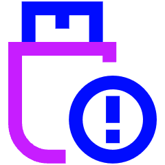 Threat Usb Icon from Sharp Neon Set