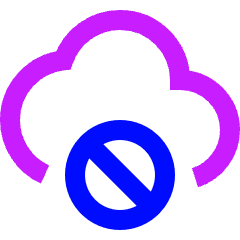 Cloud Block Icon from Sharp Neon Set