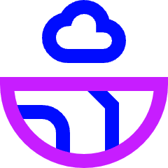 Cloud Globe Icon from Sharp Neon Set