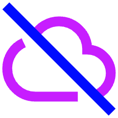Cloud Off Icon from Sharp Neon Set