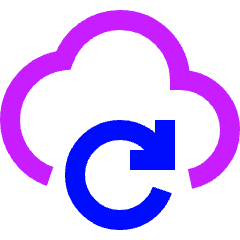Cloud Refresh Icon from Sharp Neon Set