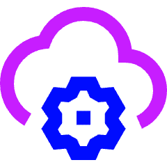 Cloud Setting Gear Icon from Sharp Neon Set