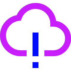 Cloud Warning Icon from Sharp Neon Set