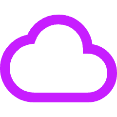 Cloud Icon from Sharp Neon Set