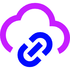 Insert Cloud Link Icon from Sharp Neon Set