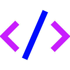Code Bracket Icon from Sharp Neon Set