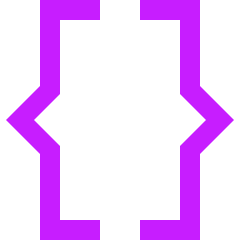 Curly Brackets Icon from Sharp Neon Set