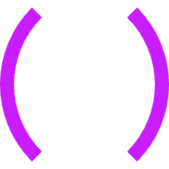 Round Brackets Icon from Sharp Neon Set