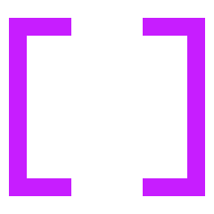 Square Brackets Icon from Sharp Neon Set