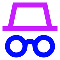 Incognito Mode Icon from Sharp Neon Set