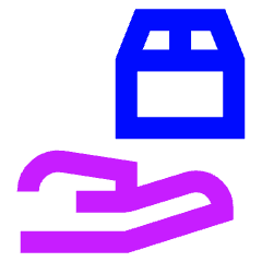 Delivery Shipping Icon from Sharp Neon Set
