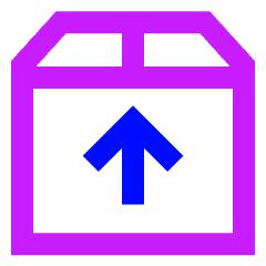 Shipment Pickup Icon from Sharp Neon Set