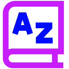 Dictionary Language Book Icon from Sharp Neon Set
