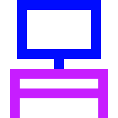 Workspace Desk Icon from Sharp Neon Set