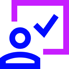 Group Meeting Approval Icon from Sharp Neon Set
