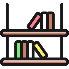 Shelf Books 1 Icon from Ultimate Colors Set