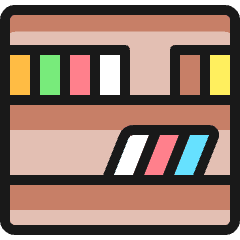 Shelf Books Icon from Ultimate Colors Set