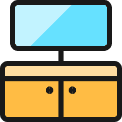 Shelf Tv 1 Icon from Ultimate Colors Set