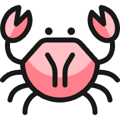 Shellfish Crab Icon from Ultimate Colors Set